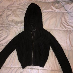 BDG zip up cropped sweater size small